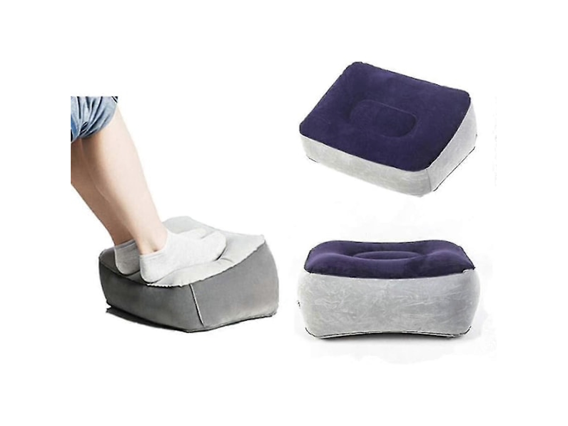 Almofada inflável para apoio dos pés, portátil, PVC, para elevar as pernas, escritório e casa