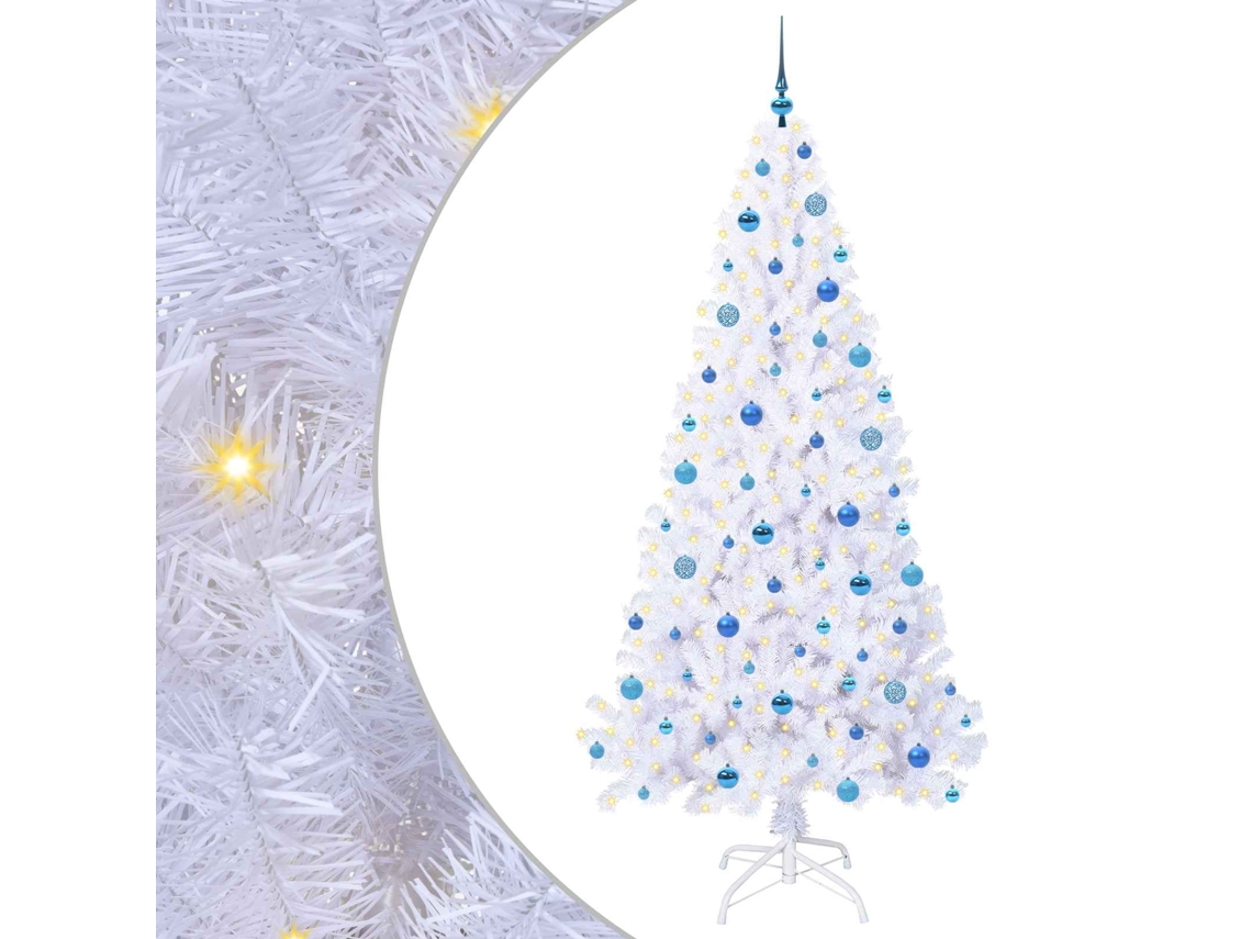 Árvore De Natal Vidaxl Branco Pvc (210 Cm)