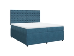 Box Spring Bed, Box Spring Beds Vidaxl Azul Veludo (200 X 200 Cm)