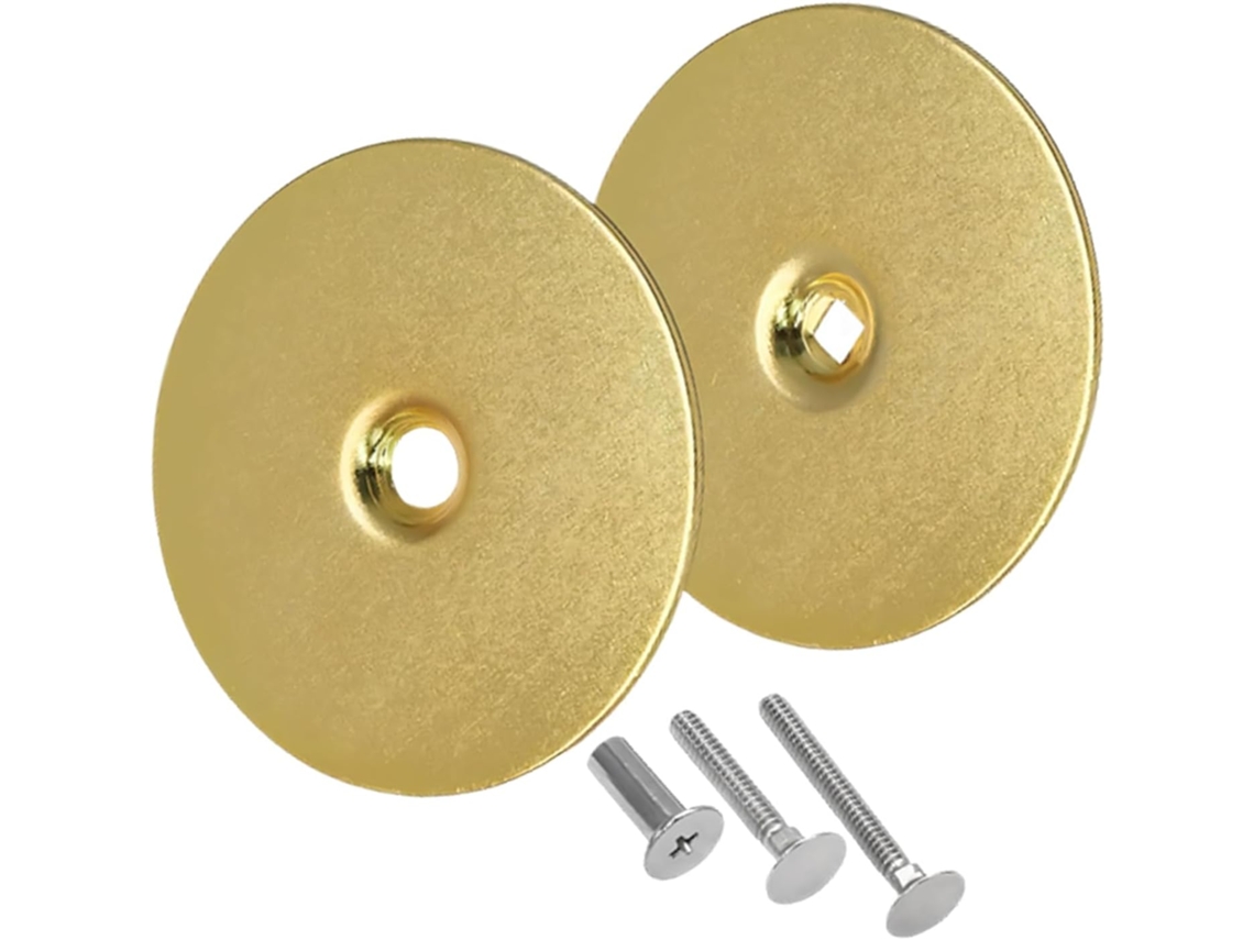 Kit Com 2 Placas De Aço Inoxidável Para Cobertura Furos Portas Fácil Instalação Maior Segurança E Privacidade Placa