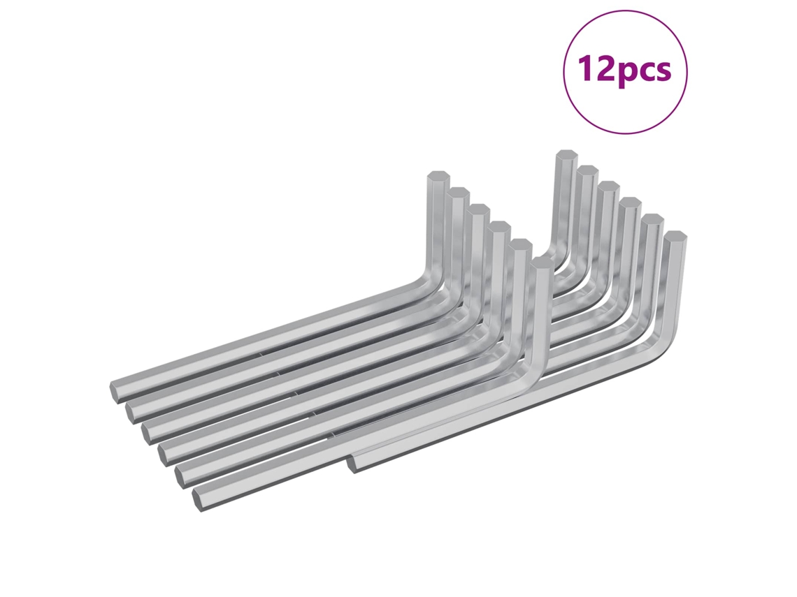Maison Exclusive - Chave Hexagonal 12 Pcs Prateado 22 X 66 Mm Aço