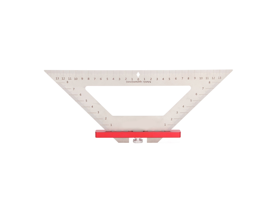 Regua Triangular de Carpintaria 140mm YURU com Duas Escalas