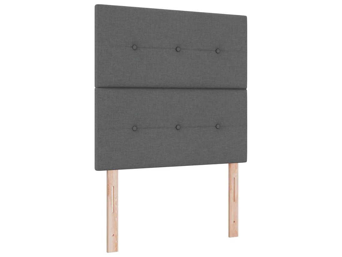 Conjunto 1 Cama Box Vidaxl Cinzeto Tecido (203 X 80 X 128 Cm)