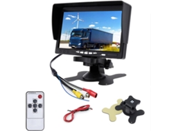 Monitor Tft Lcd Colorido Hd de 7 Polegadas, 12v 24v, para Câmera de Ré de Carro, Caminhão e Cftv. SFUSHOS