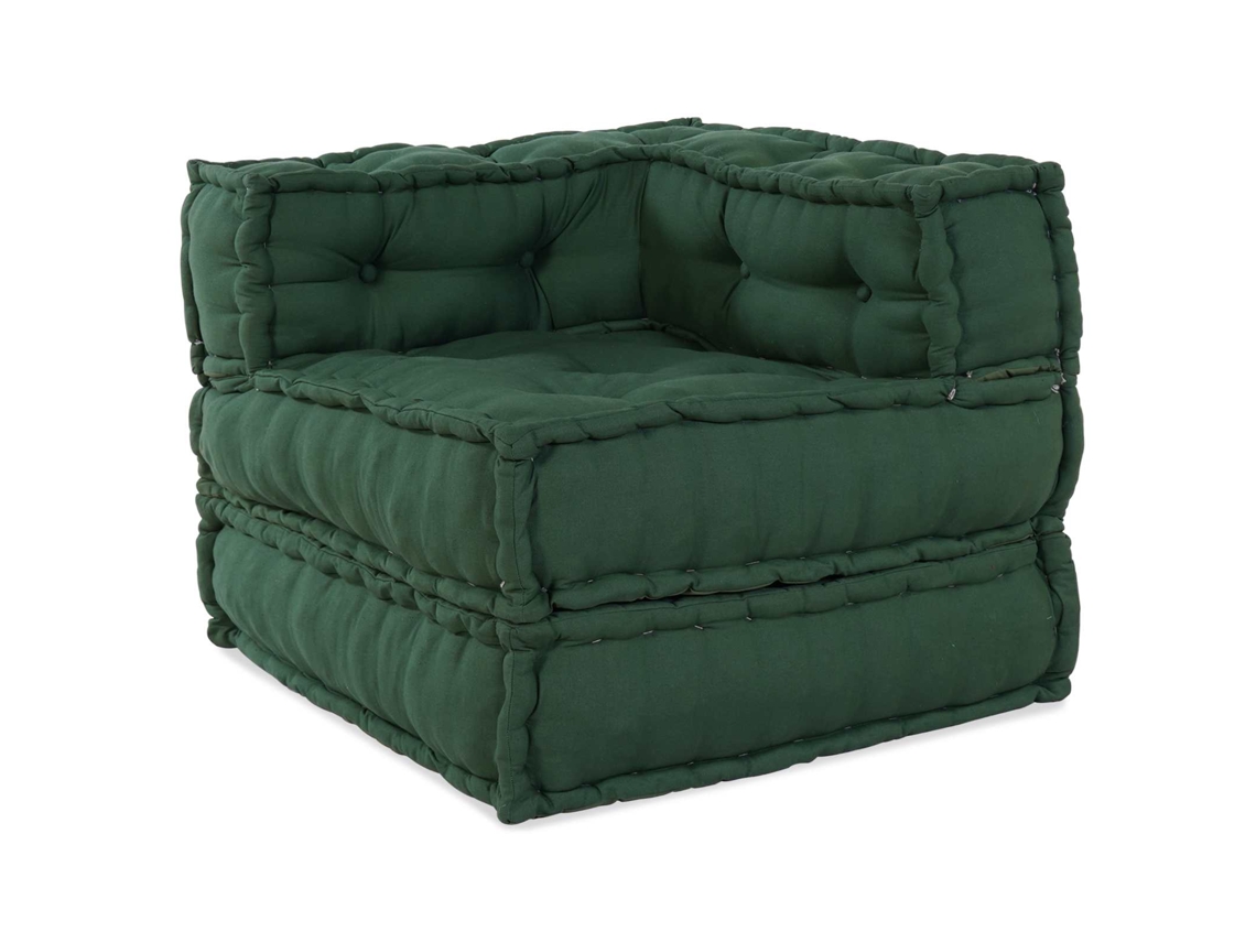 Vidaxl Unidade De Sofá Modular 2 Unid. Tecido Verde 140 X 70 X 56 Cm
