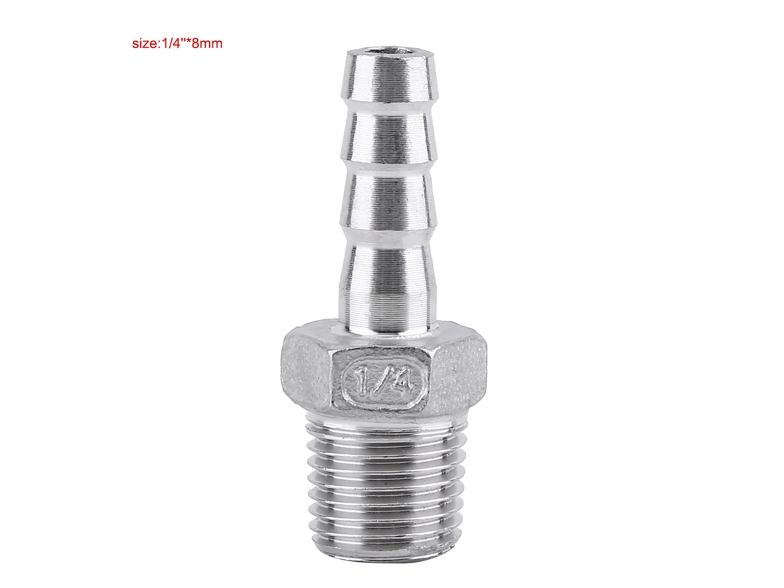 Laxiscreed Conector De Mangueira De Aço Inoxidável Masculino Para Tubos, Resistente E Durável