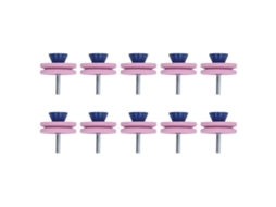 10 Peças De Afilador De Lâmina De Cortacésped De Corindão De Duas Camadas Universal Para Furadeira Elétrica Ou Manual