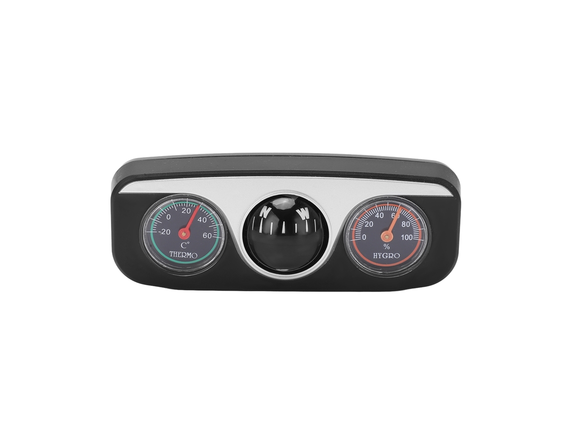 Compasso Termômetro Higrômetro Veicular 3 em 1