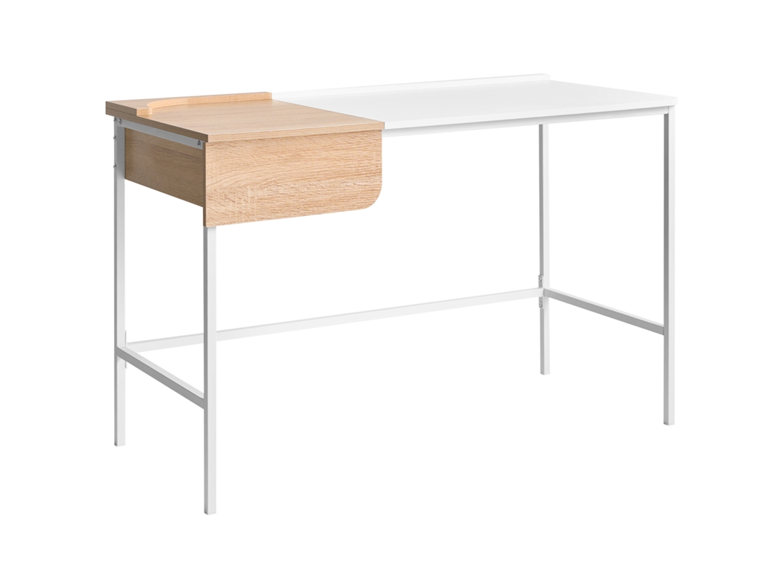 Escritorio Beliani Ocate De Tablero De Partículas Blanco 120x60x76