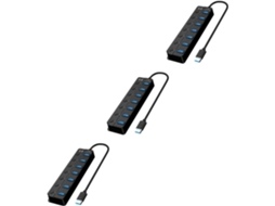 Conjunto De 3 Hubs Usb Com Adaptadores Divisores E Múltiplas Portas