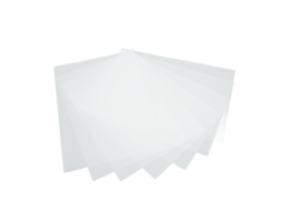 Capa de encadernação A4 em PVC transparente e resistente, 50 folhas, para máquinas de encadernação.