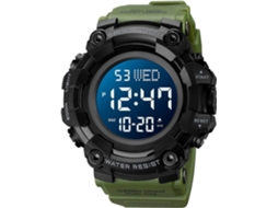 Lurelia Relógio Digital Desportivo, Visor Digital, Led, Cronómetro, Alarme, Data/calendário, 12/24h, Luminoso, Resistente À Água 50m, Preto, Verde