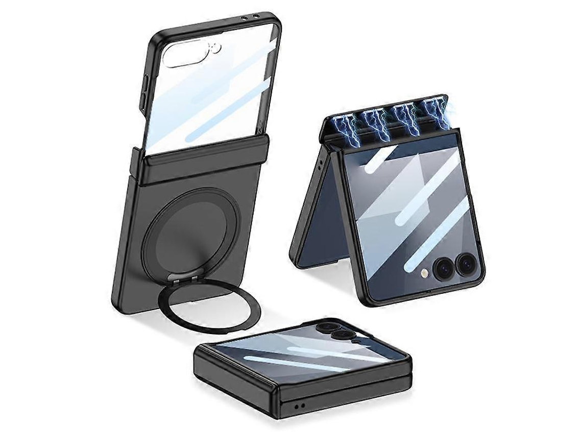 Capa Para Celular Gkk Com Dobradiça Magnética Integrada, Cobertura Total E Suporte Giratório Para Samsung Galaxy Z Flip7 5g.