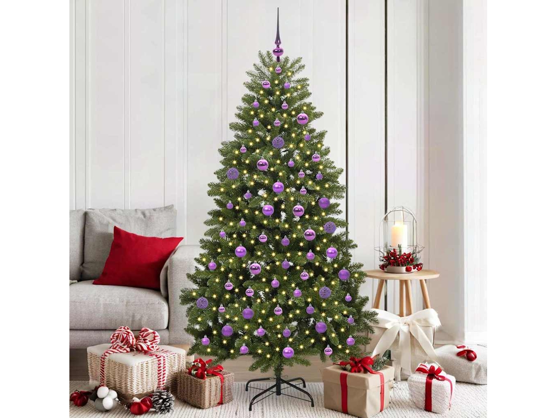 Vidaxl Árvore De Natal Artificial Verde 180 Cm Pvc E Metal