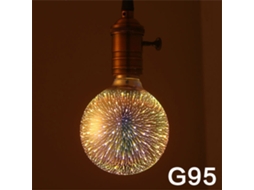 Lâmpada Led 3D Fogo de Artifício E27 4w Decorativa Festas Casa Bar S/MARCA