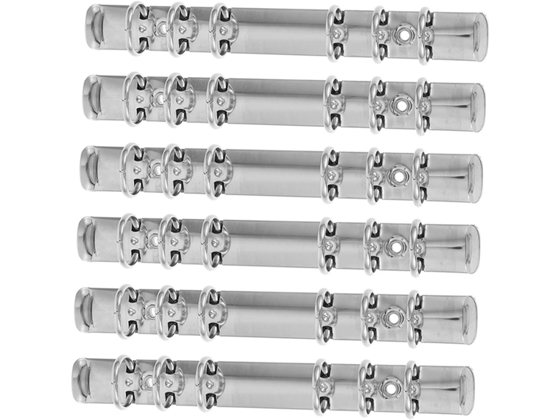 Conjunto De 6 Argolas Para Fichário Topbathy Com Design Criativo E Resistentes Em Aço Inoxidável, Ideais Uso