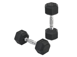 Kit Hexágonos 2x5 Kg, Halteres com Barras Conectadoras e Acessórios