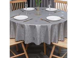 Toalha De Mesa Redonda Jacquard, Toalha De Microfibra Impermeável, Para Interior E Exterior