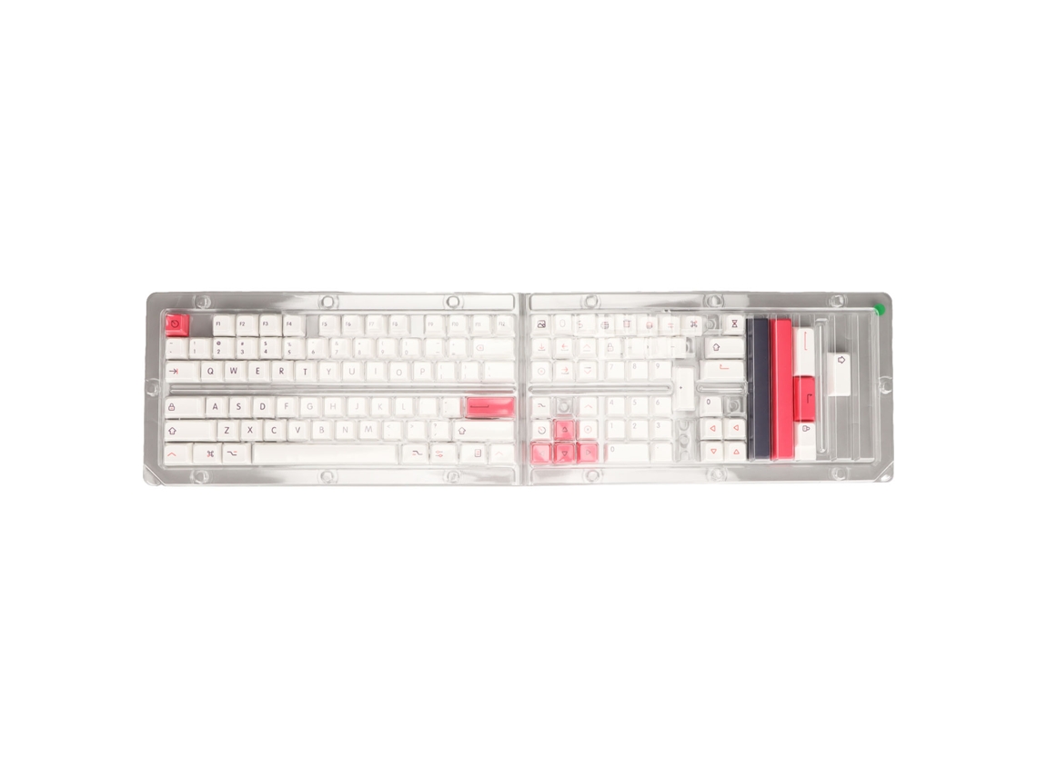 Aetheria 126 Teclas Pbt Rosa Branco Sublimação Térmica Altura Xda para Teclado Mecânico Diy