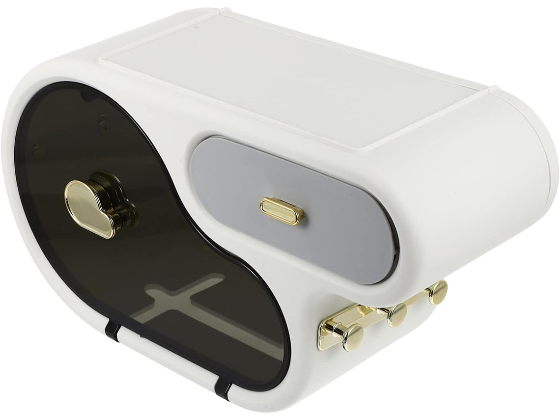 Elegante Suporte De Papel Higiênico Branco Para Parede, Sem Necessidade De Furar.