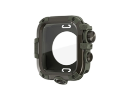 Capa Protetora para Apple Watch S11/s10 com Marca CZHHMART (46 Mm) metálica à prova d'água estilo mecânico verde militar
