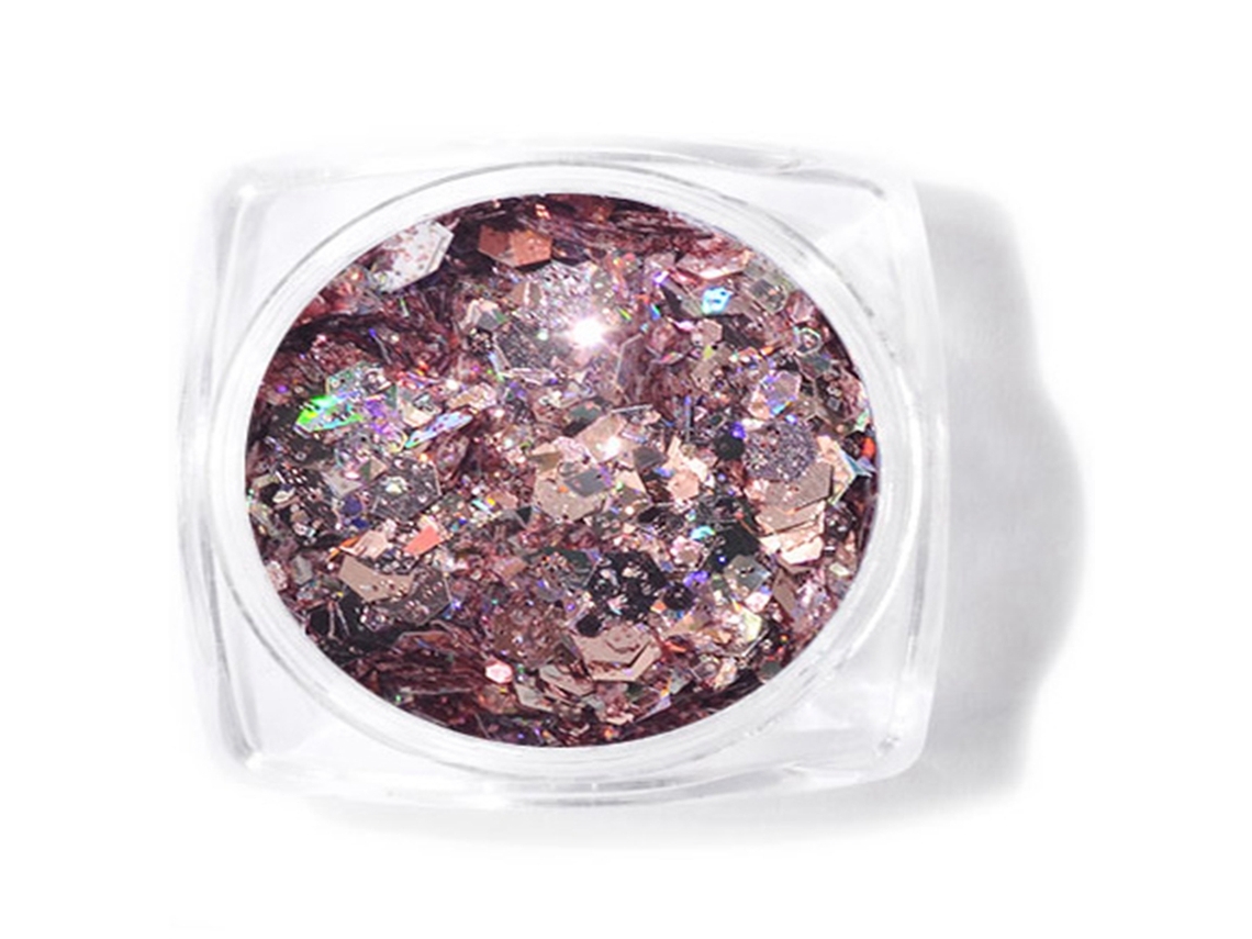 Caixa de Decoração de Unhas com Glitter em Formato de Estrela de Cinco Pontas e Lantejoulas Irregulares para Manicure DJ11