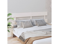 Vidaxl Cabeceira De Cama 204x3x81 Cm Pinho Maciço Branco