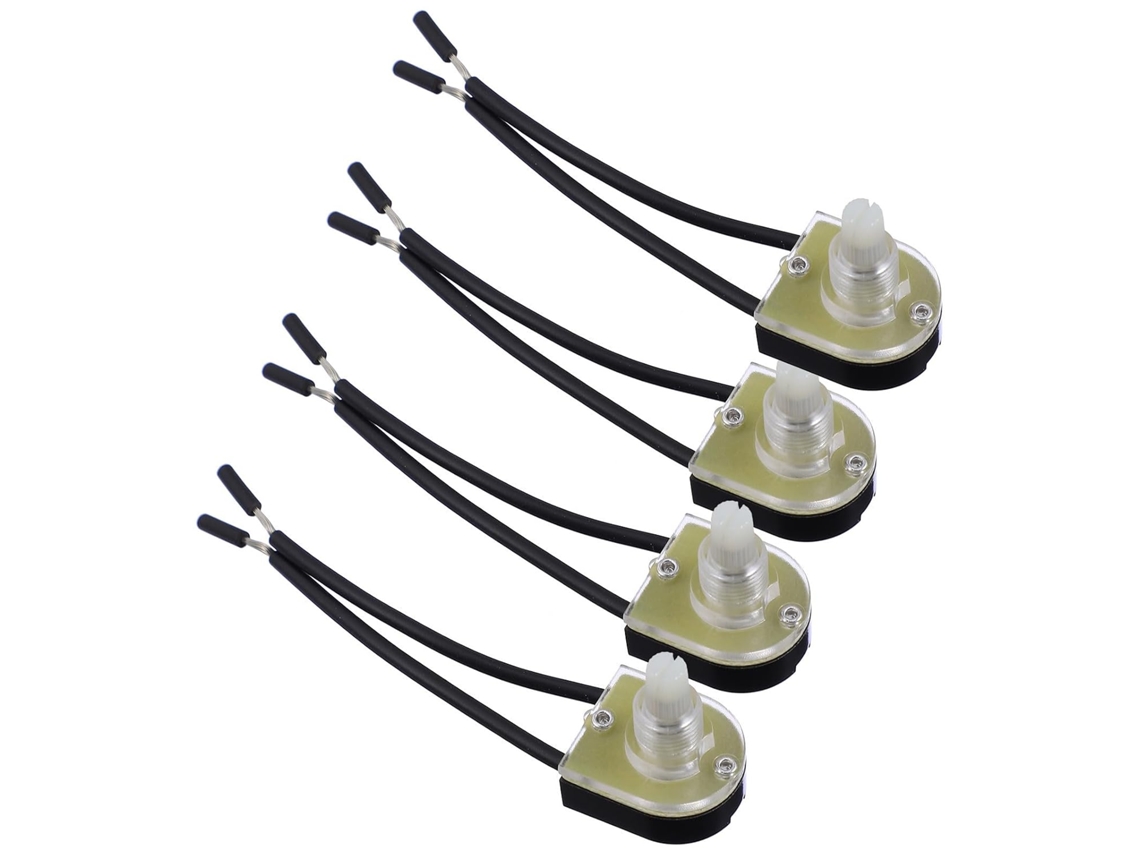 Conjunto De 4 Reguladores De Intensidade De Toque Pretos Para Lâmpadas Giratórias, Fácil Instalação.