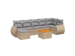 Garden Sofa Set, Garden Sofa Sets Vidaxl Bege Rattan / Vime (n/a)
