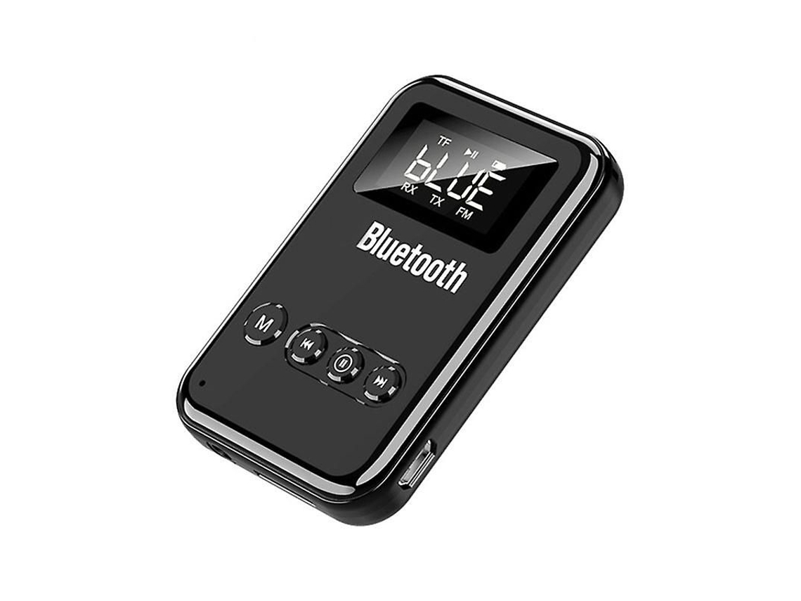 Transmissor E Receptor Bluetooth 5.0 2 Em 1, Preto