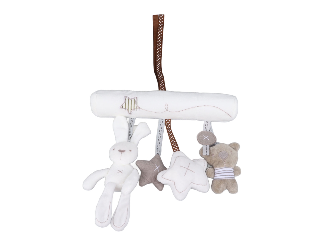 Walshlxq Pendente Brinquedo de Pelúcia para Bebê Coelho Adorável Desenvolvimento Sensorial para Berço Carrinho de Bê Bebê Assento de Carruagem