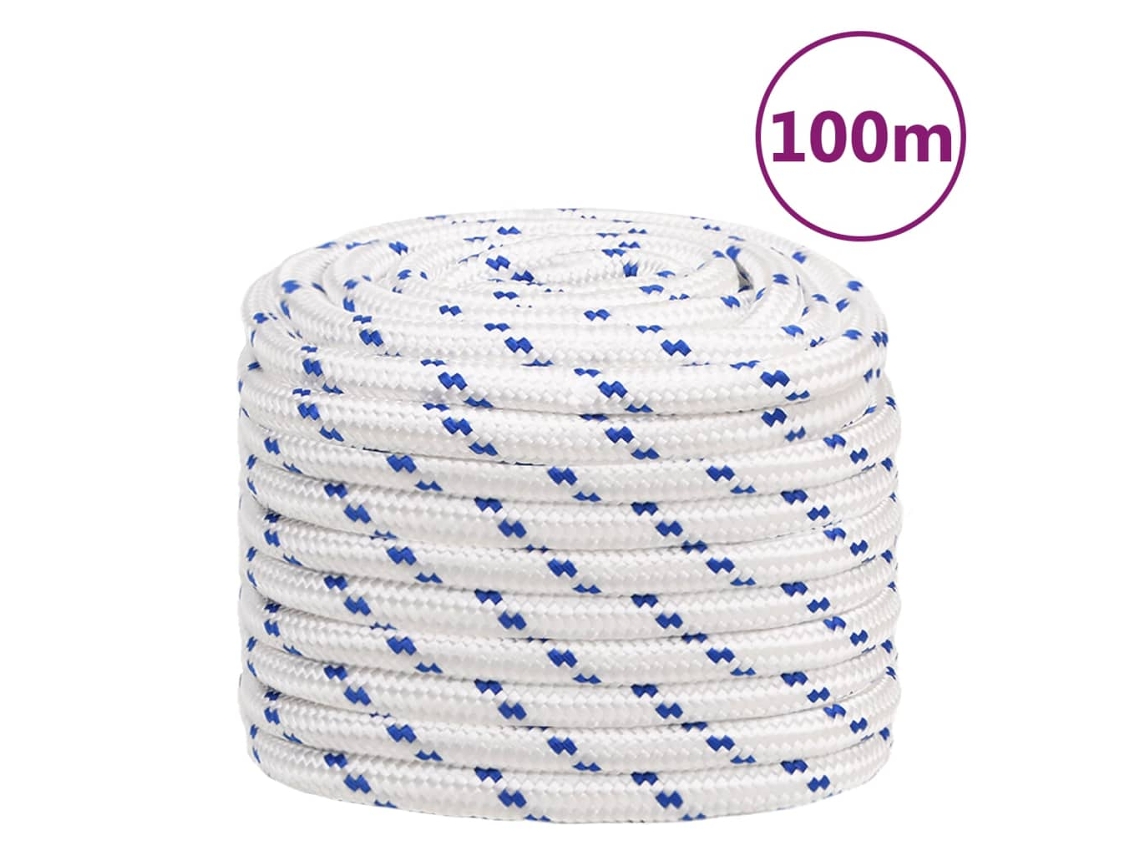 Vidaxl Corda De Barco 20 Mm 100 M Polipropileno Branco
