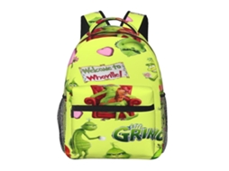 Mochila De Estudante The Grinch E164, Durável E Leve, À Prova Dágua E Com Alça Respirável N164 Olysi Shop