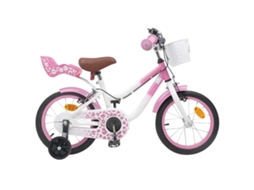 Vidaxl Bicicleta Infantil 14 Polegadas Para 3 A 5 Anos Rosa Claro