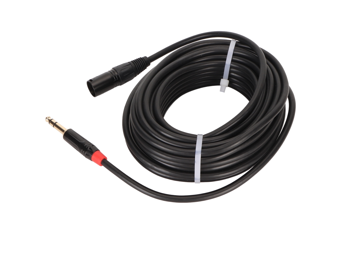 Cabo de microfone balanceado traseiro Slowmoose XLR macho para 1/4 de polegada, 12 m