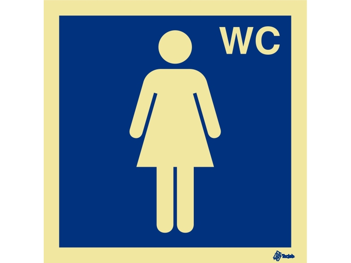 Sinal Wc Feminino 150X150Mm TECJOB