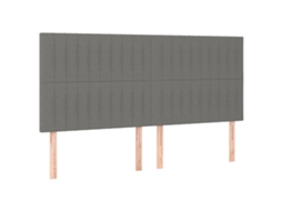 Cabeceira Cinza Escuro 160x5x118/128 Cm Tecido MAISON EXCLUSIVE