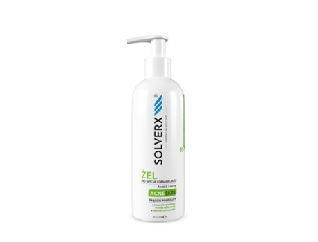 Gel De Limpeza Solverx Acne Skin Para Pele Com Acne E Oleosa, 200ml