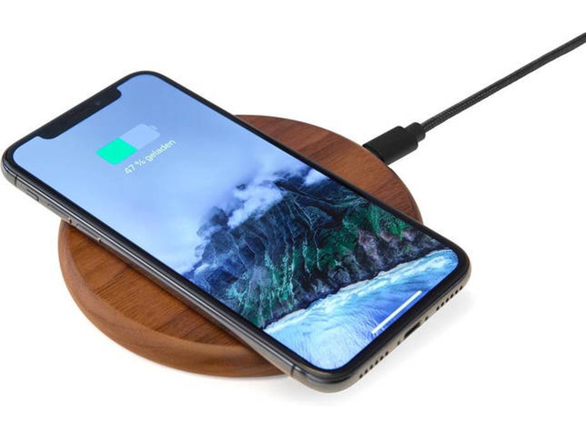 Carregador Qi WOODCESSORIES Ecopad Castanho
