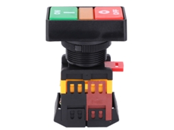 Interruptor De Botão Duplo Ppbb-30n Com Luz Led Botão Momentâneo On Off 220vac