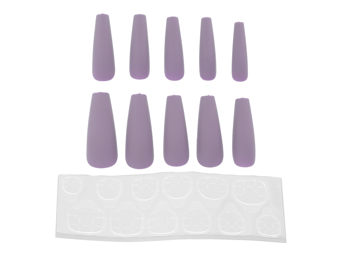 10pcs Unhas Falsas De Pressão Longas Em Forma De Caixão De Brilho Para Manicure Feminina N5355-01