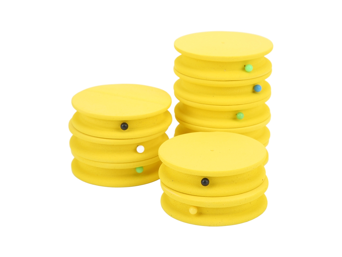 Bobinas de Espuma para Pesca Amarelo 10pcs