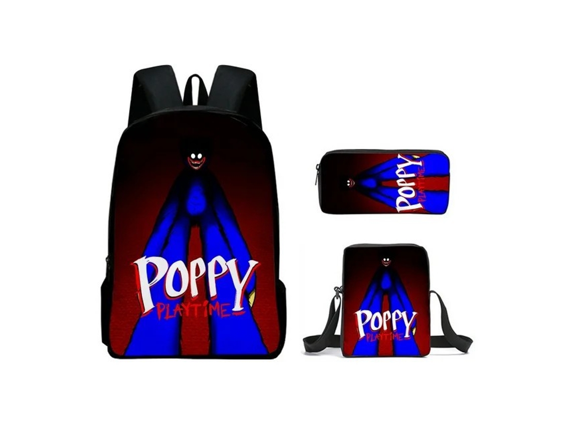 Conjunto De Três Peças De Mochila Infantil Com Estampado De Desenhos Animados: Mochila Escolar Com Alças, Lancheira Térmica E Estojo, Modelo 29