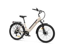 Bicicleta elétrica Touroll J2 St 26'' com motor de 250 W, autonomia de 100 km, bateria de 36 V e 15,6 Ah, câmbio Shimano de 7 velocidades.