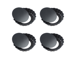 Mini Forma de Bolo Antiaderente de 10 Cm, Bandeja de Malha Removível para Assar MDUG (4 Peças)