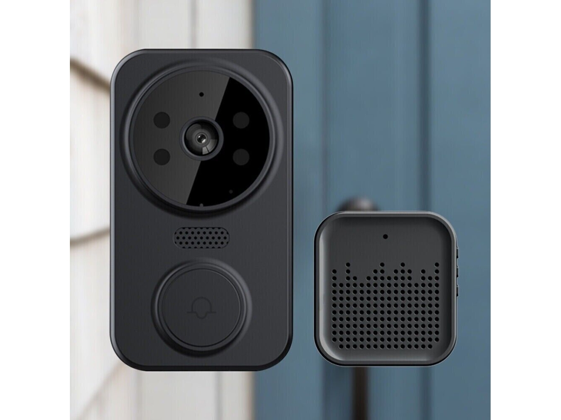 Campainha Inteligente Sem Fio Wifi, Interfone De Segurança, Câmera De Vídeo, Campainha Preta SUNNY SPACES