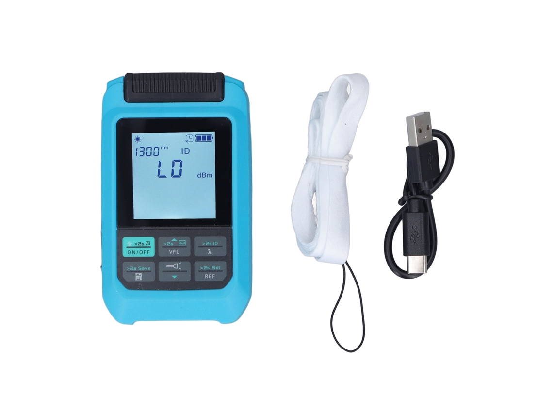 Yuru medidor de potência óptica portátil 4 em 1 multifuncional com testador de cabo de rede 50~+26dBm | S/MARCA