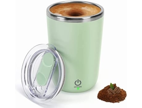 Caneca de Café de Aço Inoxidável Automática Caneca Eléctrica para Café/Leite/Chocolate Quente Verde TRANTECH