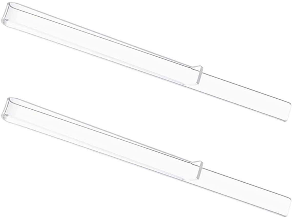 Clipes de partitura em acrílico transparente Ultechnovo, pacote com 1 par, fáceis de transportar e fixar.