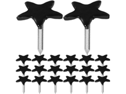 300 Alfinetes Decorativos em Formato Estrela Preta